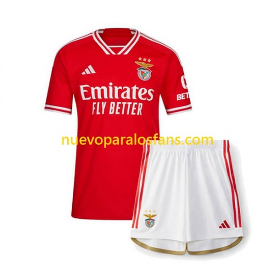 Camiseta de Fútbol Benfica Niño Casa 2023-2024 Manga Corta