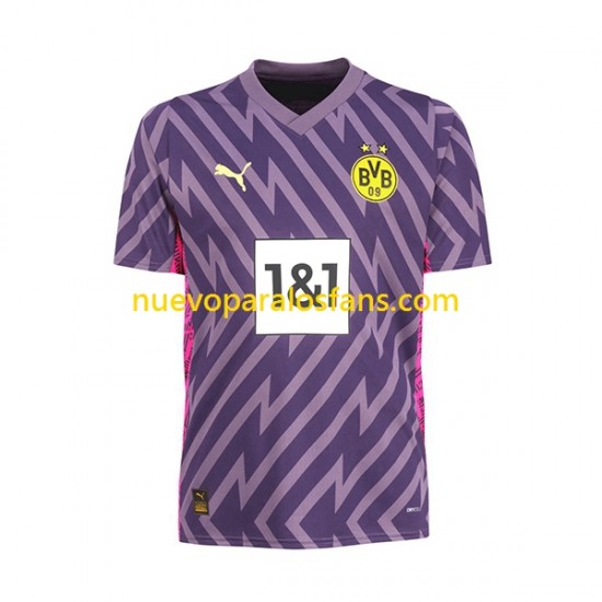 Camiseta de Fútbol Borussia Dortmund Portero Hombre Casa 2023-2024 Manga Corta