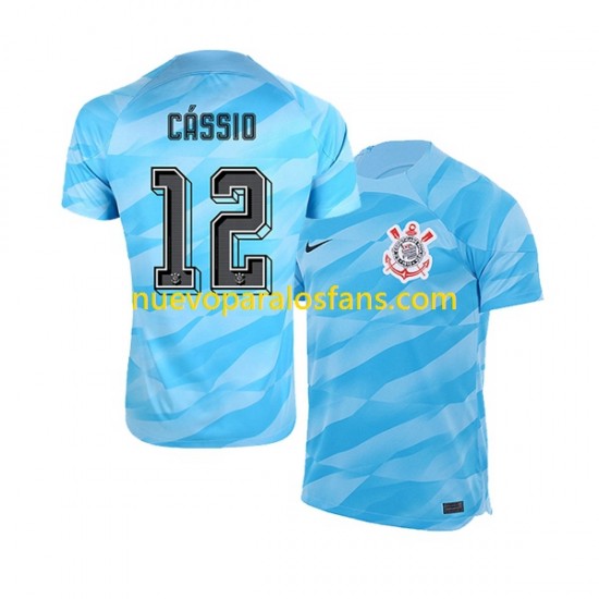 Camiseta de Fútbol Corinthians Cassio 12 Portero Hombre Casa 2023-2024 Manga Corta