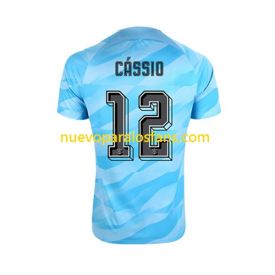 Camiseta de Fútbol Corinthians Cassio 12 Portero Hombre Casa 2023-2024 Manga Corta