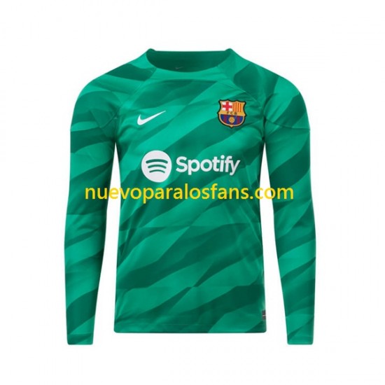 Camiseta de Fútbol FC Barcelona Portero Hombre Casa 2023-2024 Manga Larga