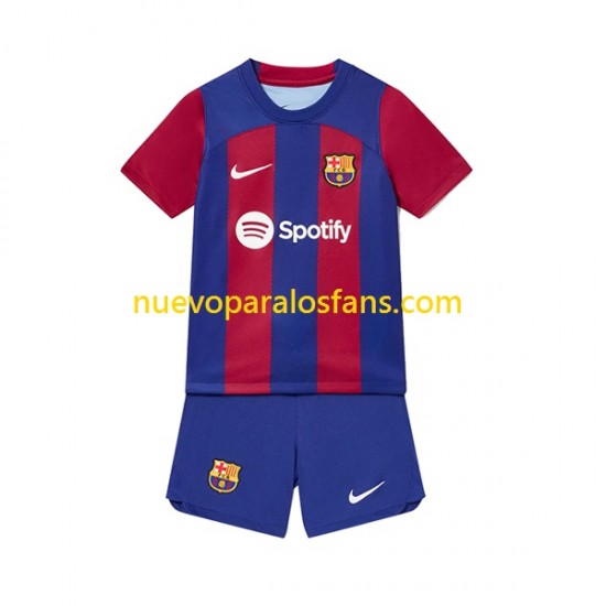 Camiseta de Fútbol FC Barcelona Niño Casa 2023-2024 Manga Corta