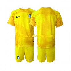 Camiseta de Fútbol Grecia Portero Niño Casa 2023 Manga Corta