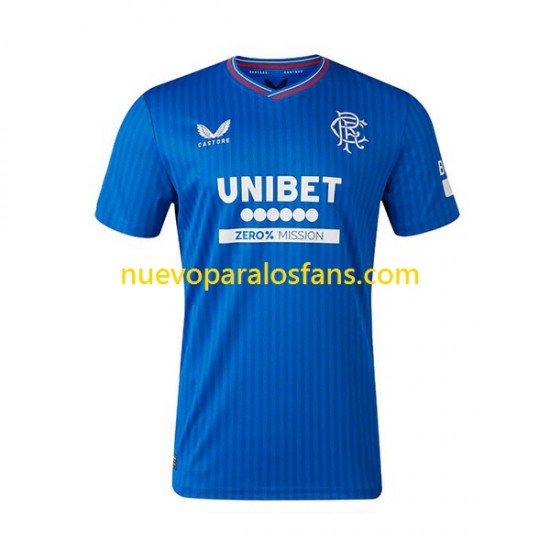 Camiseta de Fútbol Rangers Hombre Casa 2023-2024 Manga Corta