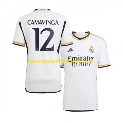 Camiseta de Fútbol Real Madrid Camavinga 12 Hombre Casa 2023-2024 Manga Corta