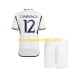 Camiseta de Fútbol Real Madrid Camavinga 12 Niño Casa 2023-2024 Manga Corta