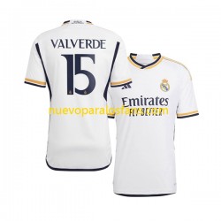 Camiseta de Fútbol Real Madrid Federico Valverde 15 Hombre Casa 2023-2024 Manga Corta