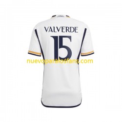 Camiseta de Fútbol Real Madrid Federico Valverde 15 Hombre Casa 2023-2024 Manga Corta