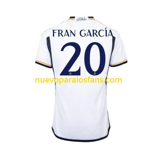 Camiseta de Fútbol Real Madrid Fran Garcia 20 Hombre Casa 2023-2024 Manga Corta