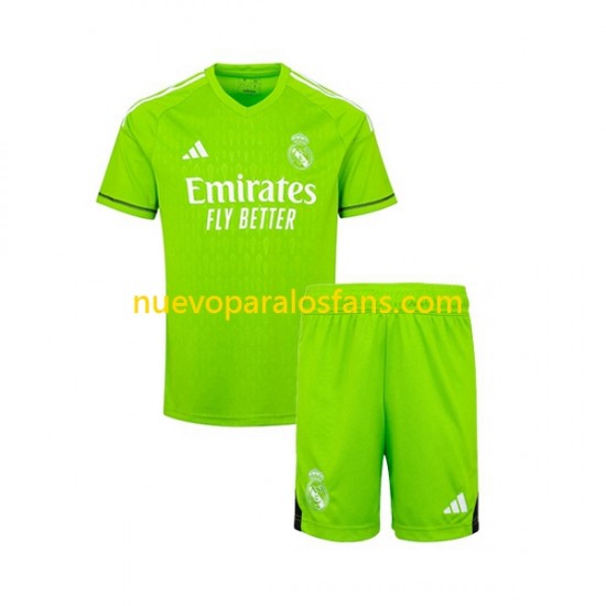 Camiseta de Fútbol Real Madrid Portero Niño Casa 2023-2024 Manga Corta