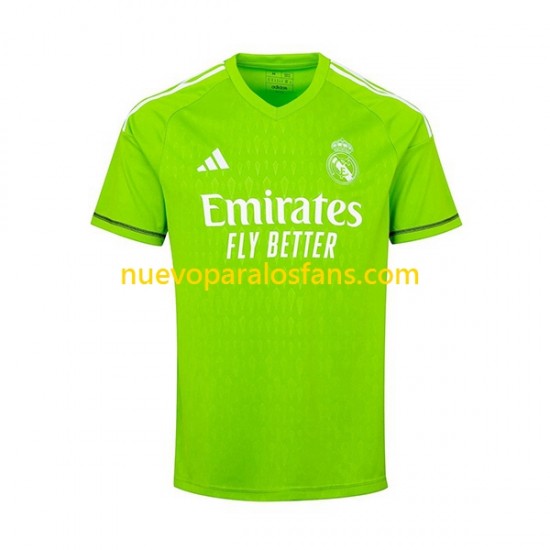 Camiseta de Fútbol Real Madrid Thibaut Courtois 1 Portero Hombre Casa 2023-2024 Manga Corta