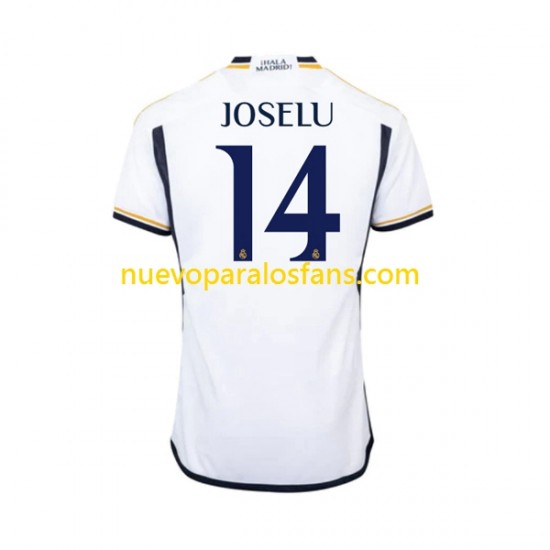 Camiseta de Fútbol Real Madrid JOSELU 14 Hombre Casa 2023-2024 Manga Corta
