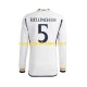 Camiseta de Fútbol Real Madrid Jude Bellingham 5 Hombre Casa 2023-2024 Manga Larga