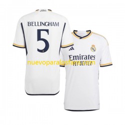 Camiseta de Fútbol Real Madrid Jude Bellingham 5 Hombre Casa 2023-2024 Manga Corta