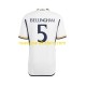 Camiseta de Fútbol Real Madrid Jude Bellingham 5 Hombre Casa 2023-2024 Manga Corta