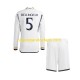 Camiseta de Fútbol Real Madrid Jude Bellingham 5 Niño Casa 2023-2024 Manga Larga