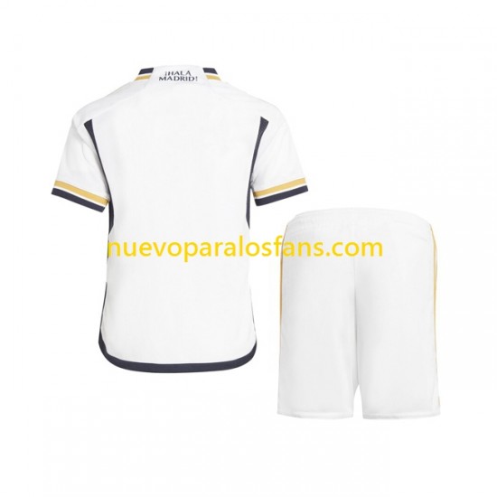 Camiseta de Fútbol Real Madrid Niño Casa 2023-2024 Manga Corta