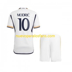 Camiseta de Fútbol Real Madrid Modrić 10 Niño Casa 2023-2024 Manga Corta