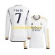 Camiseta de Fútbol Real Madrid Vinicius Junior 7 Hombre Casa 2023-2024 Manga Larga