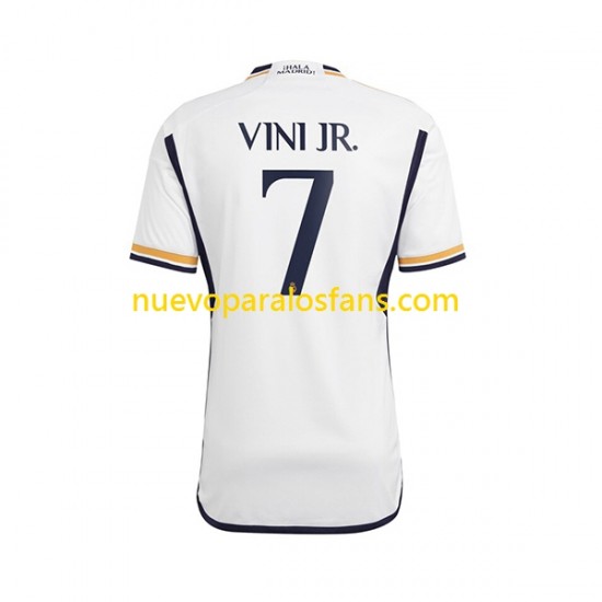 Camiseta de Fútbol Real Madrid Vinicius Junior 7 Hombre Casa 2023-2024 Manga Corta