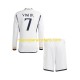 Camiseta de Fútbol Real Madrid Vinicius Junior 7 Niño Casa 2023-2024 Manga Larga