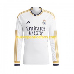 Camiseta de Fútbol Real Madrid Vinicius Junior 7 Niño Casa 2023-2024 Manga Larga