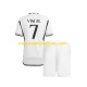 Camiseta de Fútbol Real Madrid Vinicius Junior 7 Niño Casa 2023-2024 Manga Corta