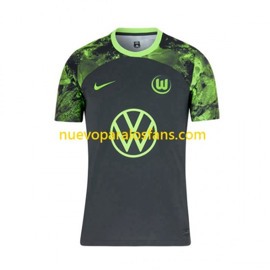 Camiseta de Fútbol VfL Wolfsburg Hombre Exterior 2023-2024 Manga Corta