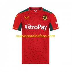 Camiseta de Fútbol Wolverhampton Wanderers Hombre Exterior 2023-2024 Manga Corta