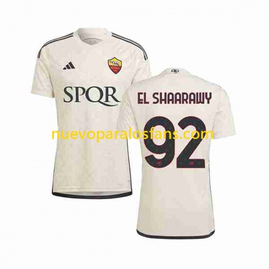 Camiseta de Fútbol AS Roma El Shaarawy 92 Hombre Exterior 2023-2024 Manga Corta