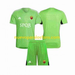 Camiseta de Fútbol AS Roma Portero Niño Exterior 2023-2024 Manga Corta