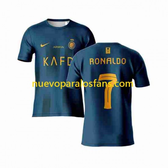Camiseta de Fútbol Al-Nassr Ronaldo 7 Hombre Exterior 2023-2024 Manga Corta