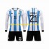 Camiseta de Fútbol Argentina 3 Stars Paulo Dybala 21 Niño Casa Copa Mundial 2022 Manga Larga