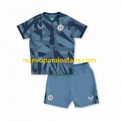 Camiseta de Fútbol Aston Villa Niño Tercera 2023-2024 Manga Corta