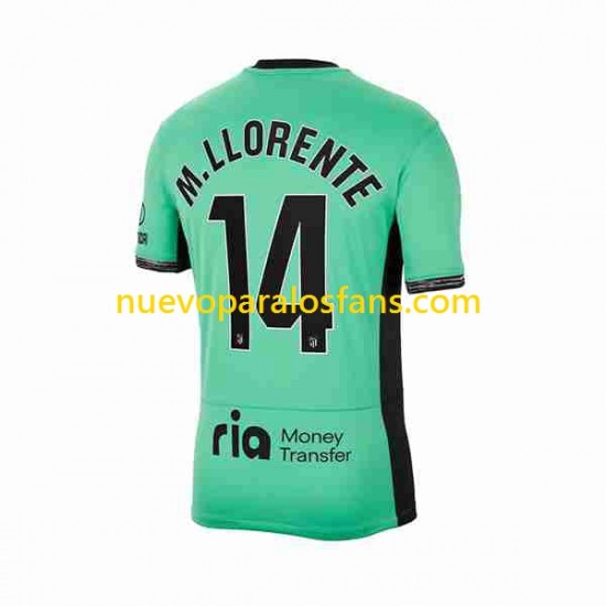 Camiseta de Fútbol Atlético Madrid 2 Marcos Llorente 14 Hombre Tercera 2023-2024 Manga Corta