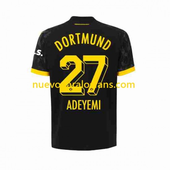 Camiseta de Fútbol Borussia Dortmund Karim Adeyemi 27 Hombre Exterior 2023-2024 Manga Corta