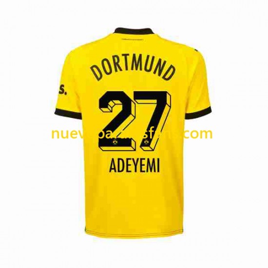 Camiseta de Fútbol Borussia Dortmund Karim Adeyemi 27 Hombre Casa 2023-2024 Manga Corta