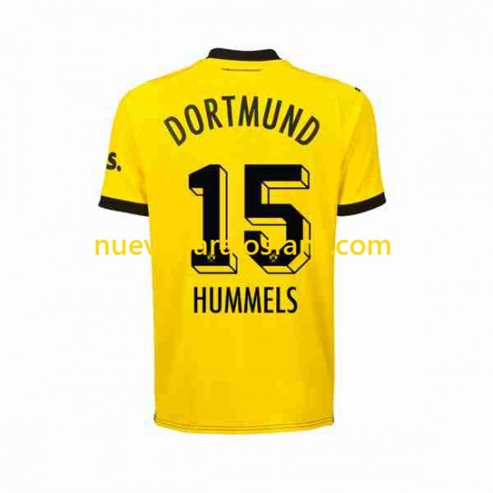 Camiseta de Fútbol Borussia Dortmund Mats Hummels 15 Hombre Casa 2023-2024 Manga Corta