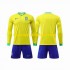 Camiseta de Fútbol Brasil Niño Casa Copa Mundial 2022 Manga Larga