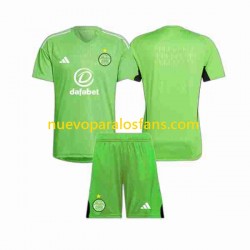 Camiseta de Fútbol Celtic Portero Niño Exterior 2023-2024 Manga Corta
