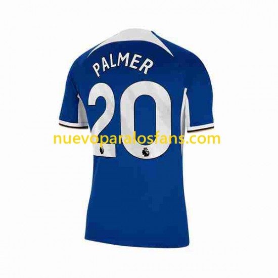 Camiseta de Fútbol Chelsea Cole Palmer 20 Hombre Casa 2023-2024 Manga Corta
