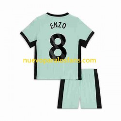 Camiseta de Fútbol Chelsea Enzo Fernandez 8 Niño Tercera 2023-2024 Manga Corta