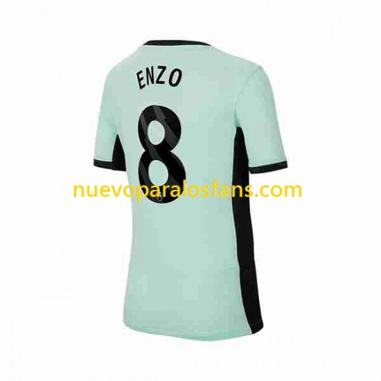 Camiseta de Fútbol Chelsea Enzo Fernandez 8 Hombre Tercera 2023-2024 Manga Corta
