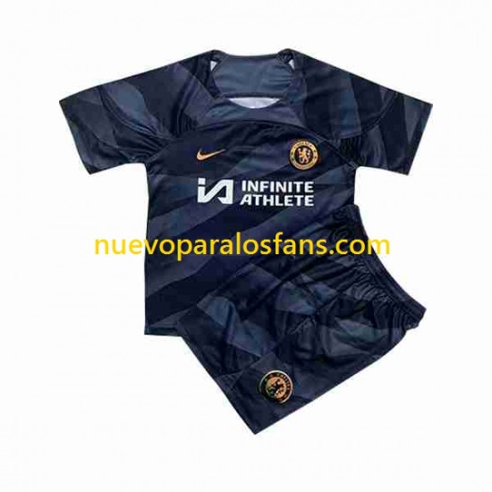 Camiseta de Fútbol Chelsea Portero Niño Casa 2023-2024 Manga Corta