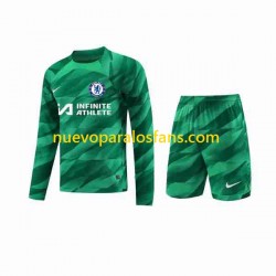 Camiseta de Fútbol Chelsea Portero Niño Tercera 2023-2024 Manga Larga