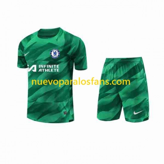 Camiseta de Fútbol Chelsea Portero Niño Tercera 2023-2024 Manga Corta