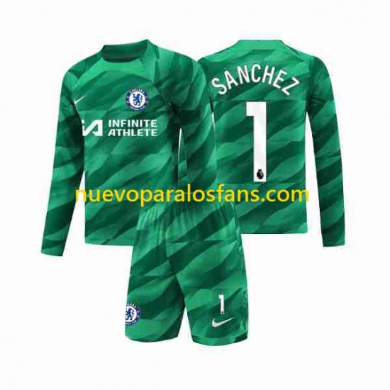 Camiseta de Fútbol Chelsea Robert Sanchez 1 Portero Niño Tercera 2023-2024 Manga Larga
