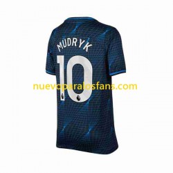 Camiseta de Fútbol Chelsea Mykhaylo Mudryk 10 Hombre Exterior 2023-2024 Manga Corta
