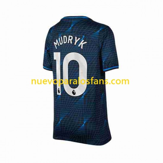 Camiseta de Fútbol Chelsea Mykhaylo Mudryk 10 Hombre Exterior 2023-2024 Manga Corta