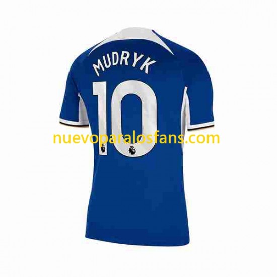 Camiseta de Fútbol Chelsea Mykhaylo Mudryk 10 Hombre Casa 2023-2024 Manga Corta